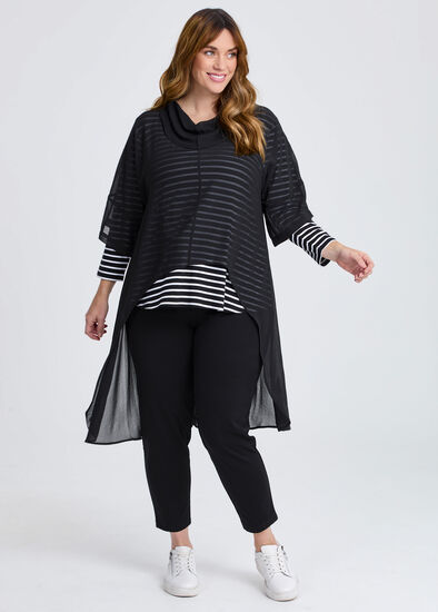 Plus Size Chiffon Ada Long Sleeve Layering Top