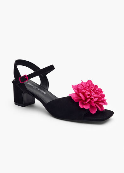 Flower Block Heel