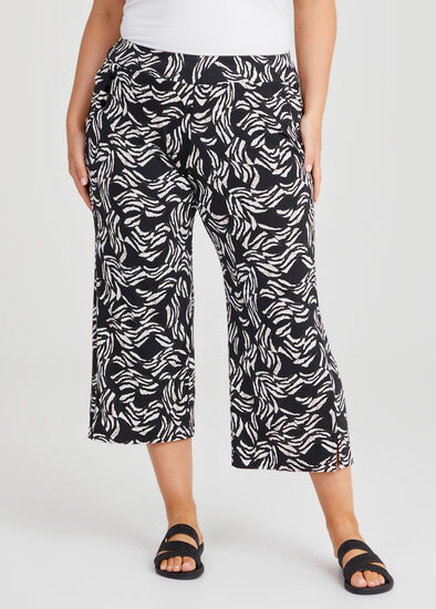 Printed Crop Pant,  Plus Size Printed Crop Pant