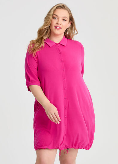 Plus Size Bungee Cord Detail Dress
