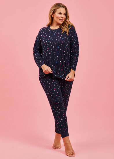 Plus Size Lounge Starry Night Cuff Pant
