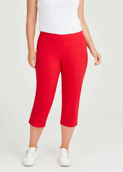 Plus Size Expose Split Hem Crop Pant