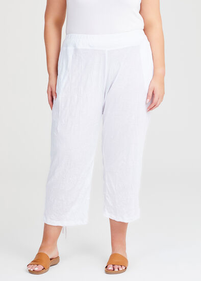 Crushed Knit Seeker Crop Pant,  Plus Size Crushed Knit Seeker Crop Pant