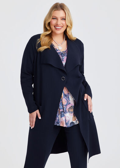 Plus Size Midtown Natural Knit Cardigan