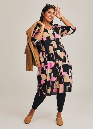 Linen Bamboo Pocket Dress,  Plus Size Linen Bamboo Pocket Dress