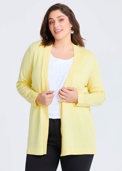 Plus Size Lightweight Natural Cardigan