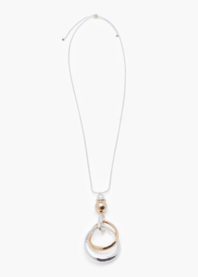 Mixed Metal Long Necklace