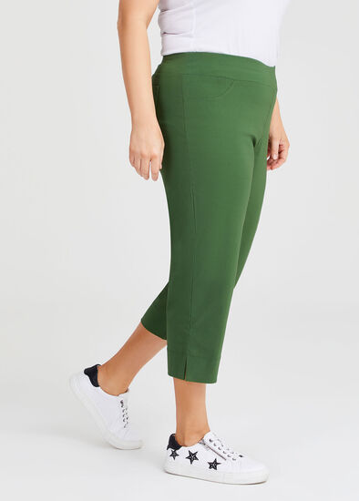 Plus Size Expose Split Hem Crop Pant