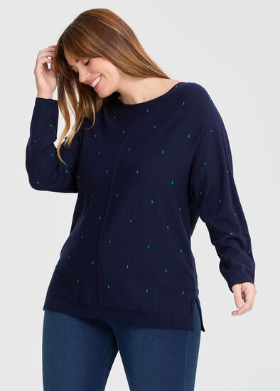 Plus Size Natural Pindot Jumper