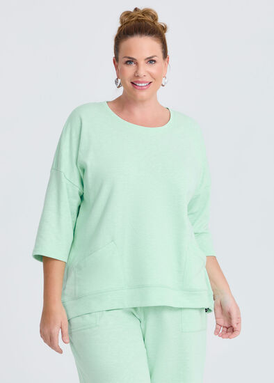 Plus Size Patch Pocket Sweat