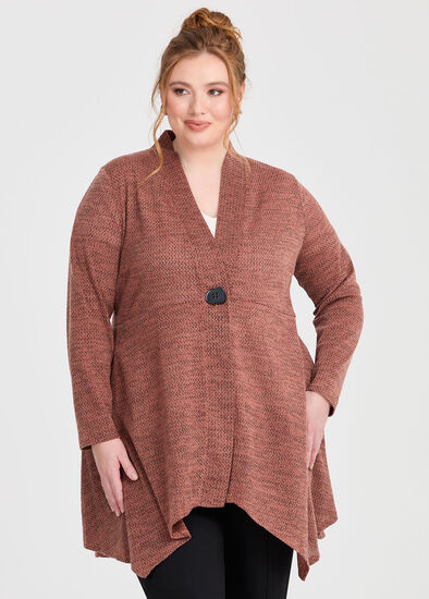 Plus Size Longline Knit Cardigan