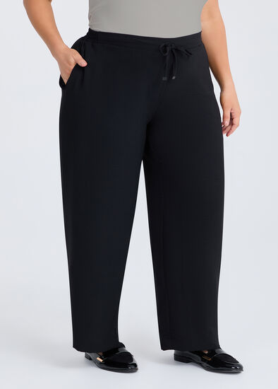 Petite Drape Deanna Wide Leg Pant,  Plus Size Petite Drape Deanna Wide Leg Pant