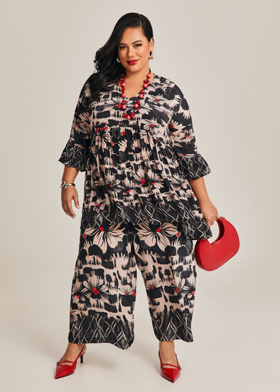 Natural Syrah Wide Leg Pant,  Plus Size Natural Syrah Wide Leg Pant