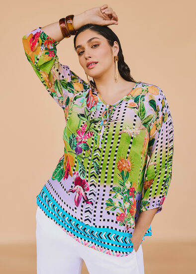 Plus Size Boheme Natural Top