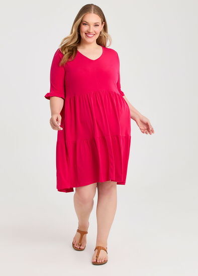 Plus Size Short Sleeve Luna Tier Dress