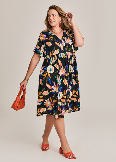Natural Getaway Floaty Dress,  Plus Size Natural Getaway Floaty Dress